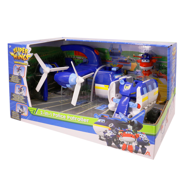 Фигурки персонажей - Игровой набор Super Wings Полицейский транспорт 2 в 1 (EU740834)#2