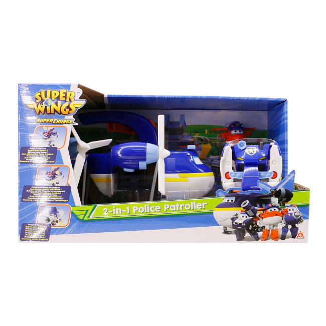 Фигурки персонажей - Игровой набор Super Wings Полицейский транспорт 2 в 1 (EU740834)#3