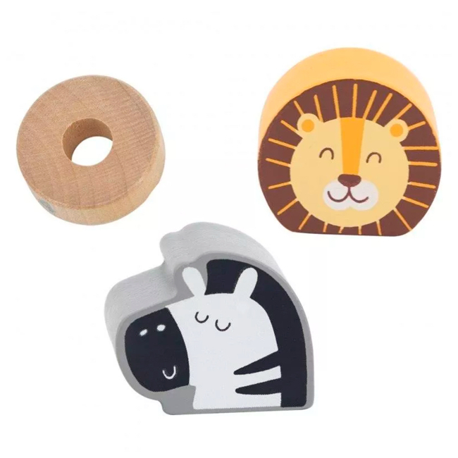 Развивающие игрушки - Сортер-пирамидка Viga Toys PolarB Животные (44022)#3