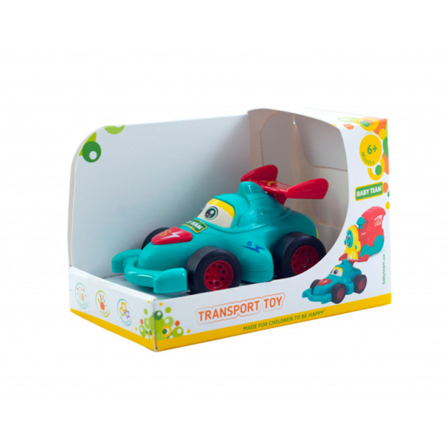 Машинки для малышей - Игрушка Baby Team Транспорт машинка бирюзовая (8620-1)#2