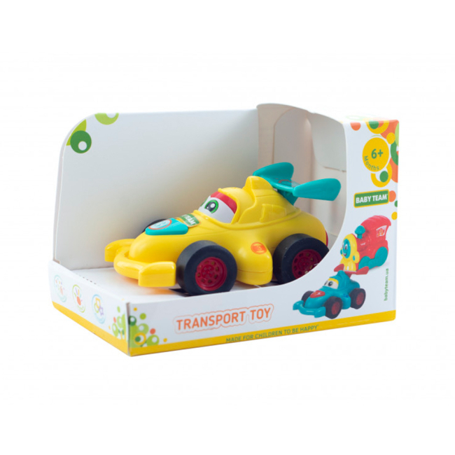 Машинки для малюків - Іграшка Baby Team Транспорт машинка жовта (8620-2)#3