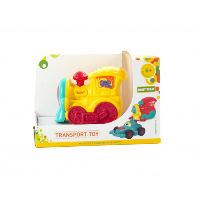 Машинки для малышей - Игрушка Baby Team Транспорт поезд желтый (8620-5)#2