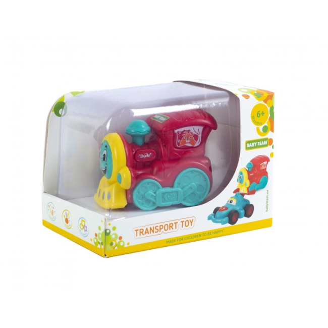 Машинки для малышей - Игрушка Baby Team Транспорт поезд красный (8620-6)#3