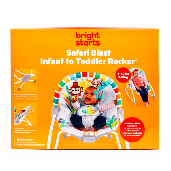 Крісла-качалки - Крісло-шезлонг Bright Starts Safari blast (74451123236)#4