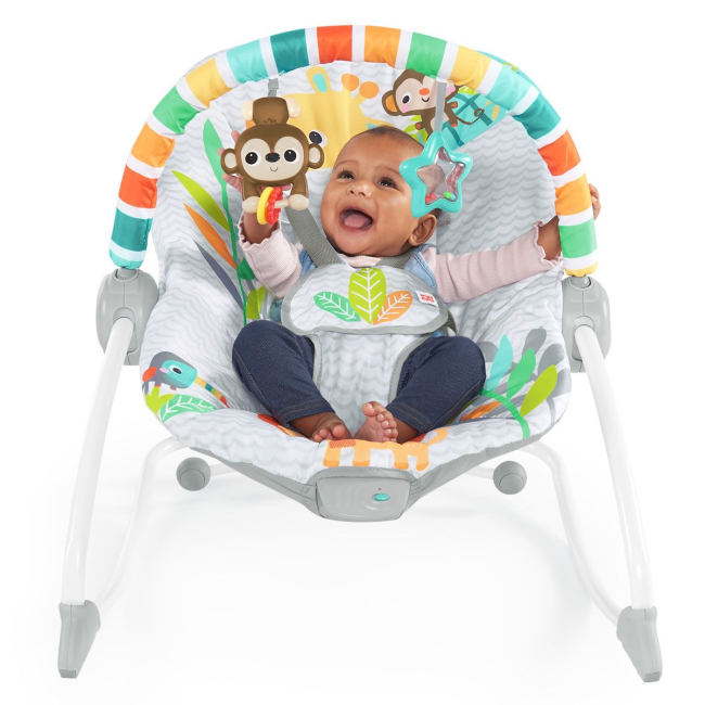 Крісла-качалки - Крісло-шезлонг Bright Starts Safari blast (74451123236)#5