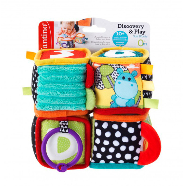 Развивающие игрушки - Мягкий кубик Infantino Зверята (306606)#3