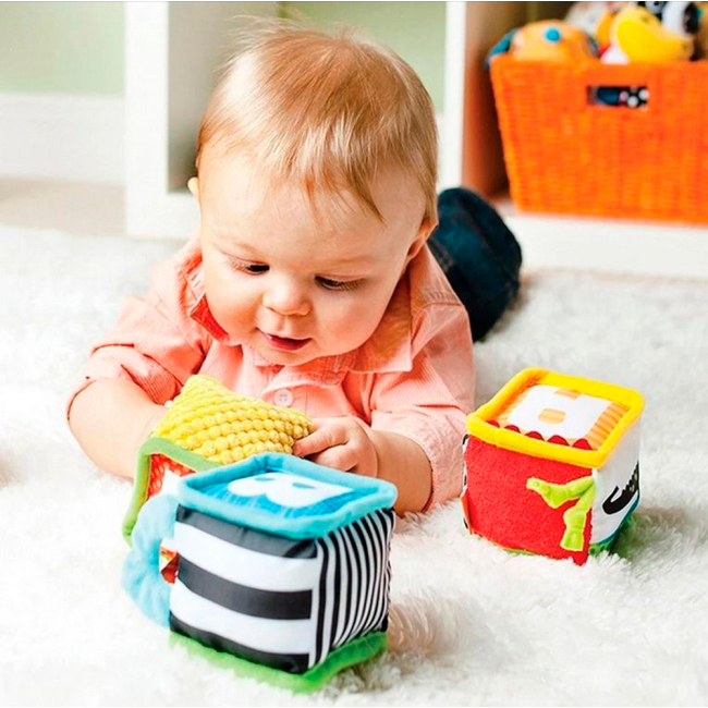 Развивающие игрушки - Мягкий кубик Infantino Зверята (306606)#4