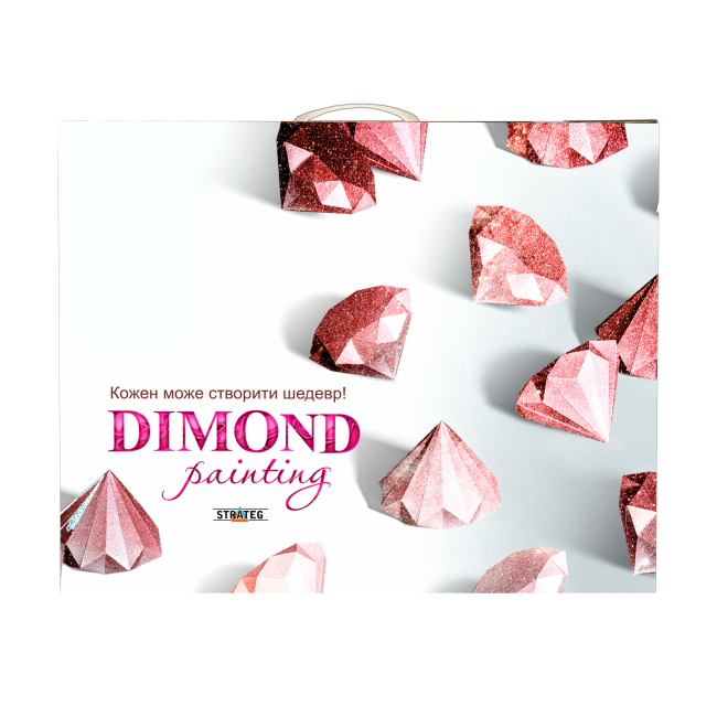 Мозаїка - Алмазна картина Strateg Рожеві орхідеї 40х50 см (FA11877)#2