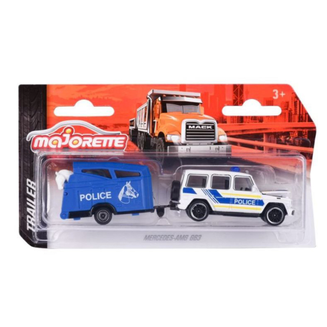 Транспорт и спецтехника - Полицейская машина Majorette с конным прицепом (2053154/10)#3