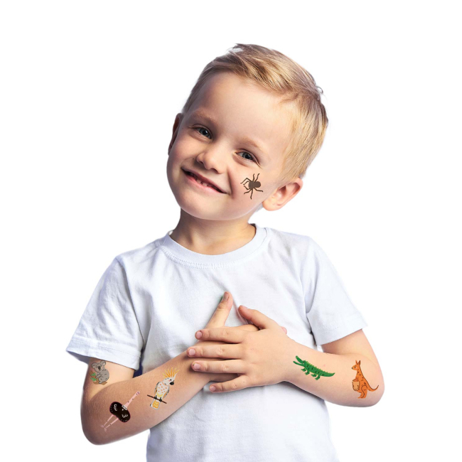 Косметика - Тимчасові тату з доповненою реальністю TATTon.me Australian Animals AR Set (4820191131798)#4