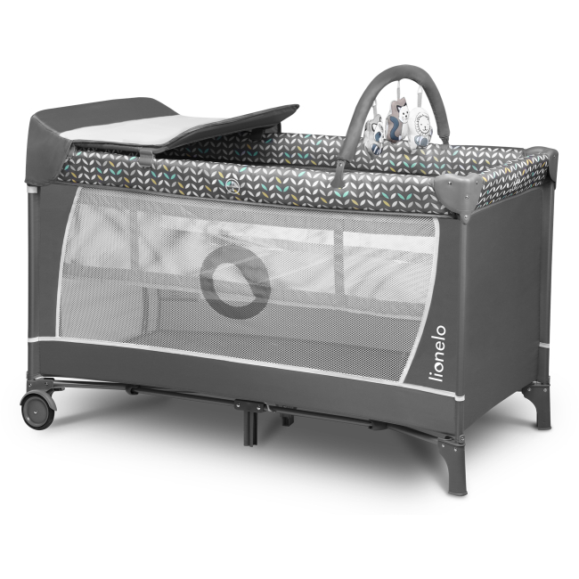 Манежі - Манеж Lionelo Flower grey scandi (LO.FL02) (5902581658777)#2