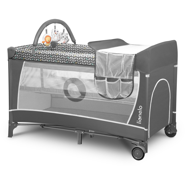 Манежі - Манеж Lionelo Flower grey scandi (LO.FL02) (5902581658777)#3