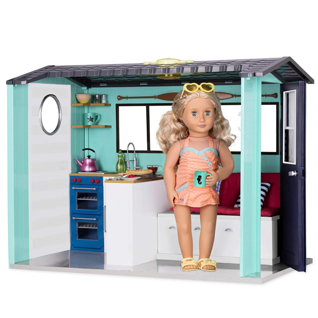 Меблі та будиночки - Ігровий набір Our Generation Пляжний будинок з аксесуарами (BD37980Z)#3