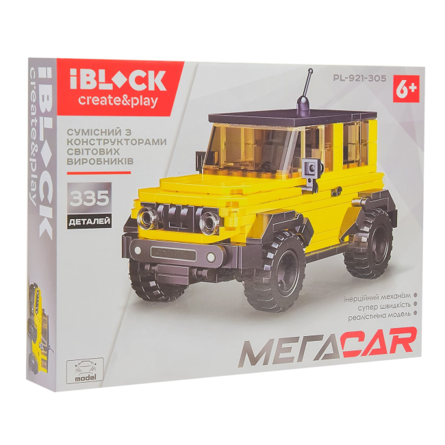 Конструктори з унікальними деталями - Конструктор IBLOCK Toyota FJ Cruiser жовтий (PL-921-305)#2