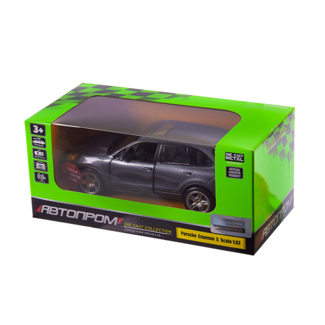 Автомодели - Автомодель Автопром Porsche Cayenne S серебристая 1:32 (68324)#2