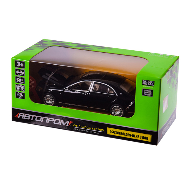 Автомоделі - Автомодель Автопром Mercedes-Benz S 600 чорна 1:32 (68401)#2