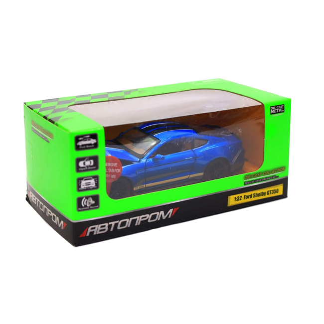 Автомодели - Автомодель Автопром Ford Shelby GT350 синяя 1:32 (68441/68441-2)#2