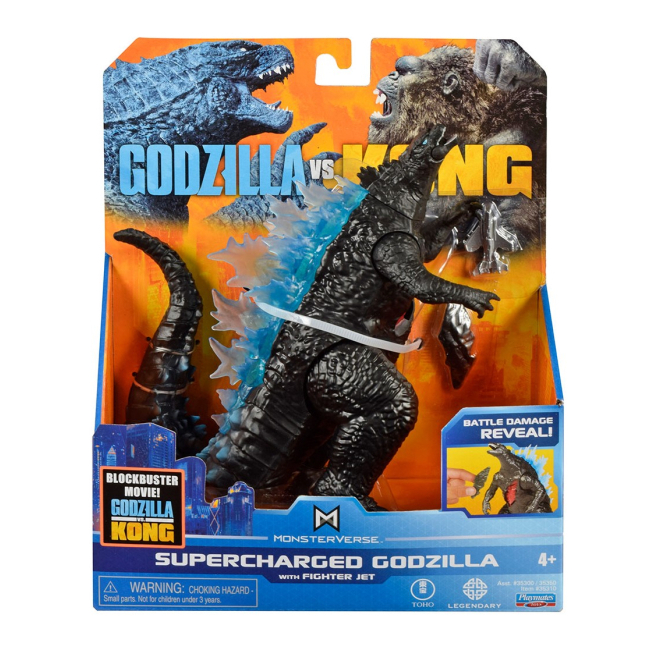 Фигурки персонажей - Игровая фигурка Godzilla vs Kong Годзилла с суперэнергией и истребителем (35310)#2