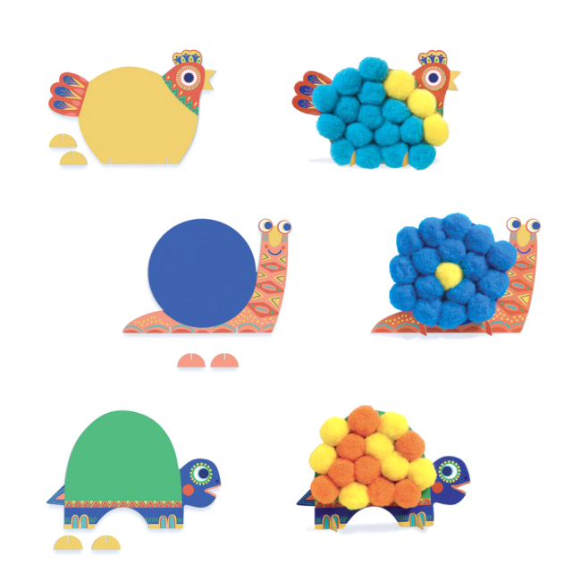 Набори для творчості - Набір для творчості Djeco Пухнасті тварини (DJ09871)#2