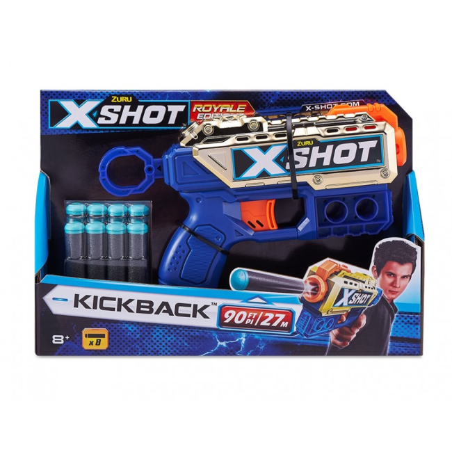 Помповое оружие - Скорострельный бластер Zuru X-Shot Excel Kickback Golden (36477Z)#3