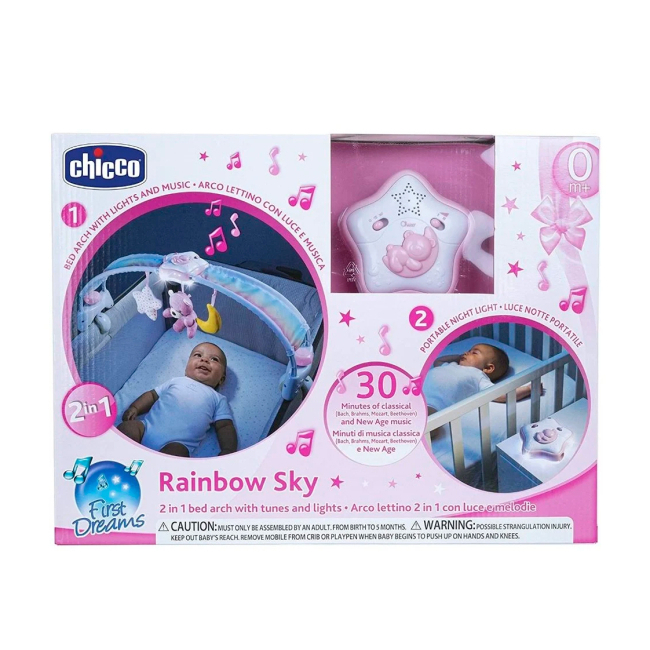 Подвески, мобили - Игрушка на кроватку Chicco Радужное сияние розовая (10473.10)#3