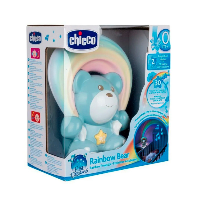 Ночники, проекторы - Игрушка-проектор Chicco Медвежонок под радугой голубая (10474.20)#2