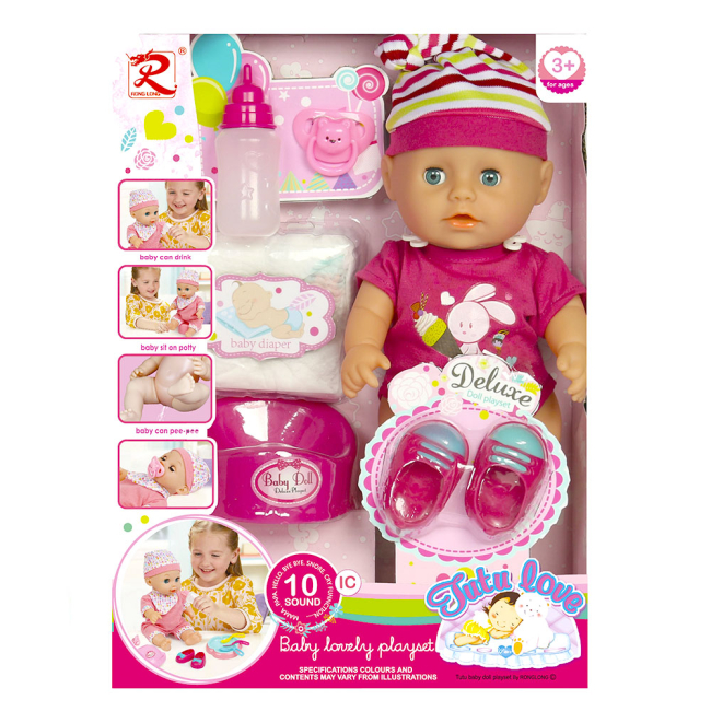 Пупси - Ігровий набір Qunxing Пупс в рожевому комбінезоні (8263)#2