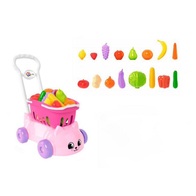 Наборы профессий - Игровой набор Technok Тележка для супермаркета розовая (7563)#3