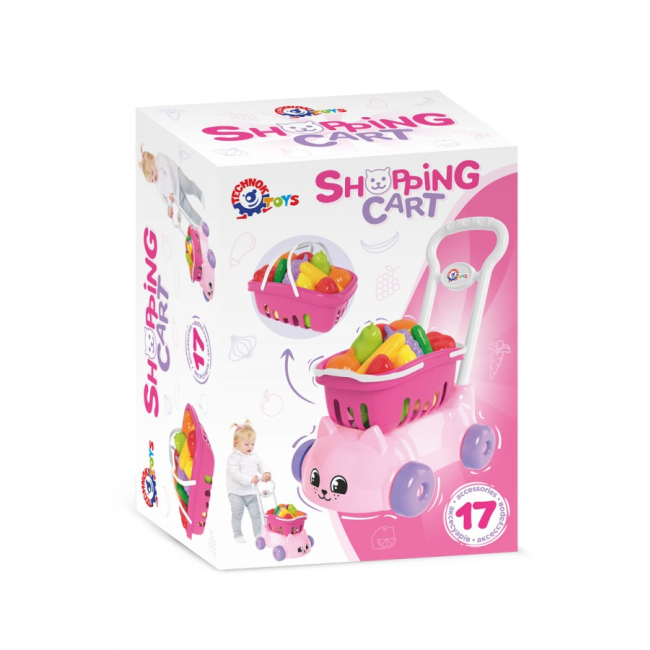 Наборы профессий - Игровой набор Technok Тележка для супермаркета розовая (7563)#4