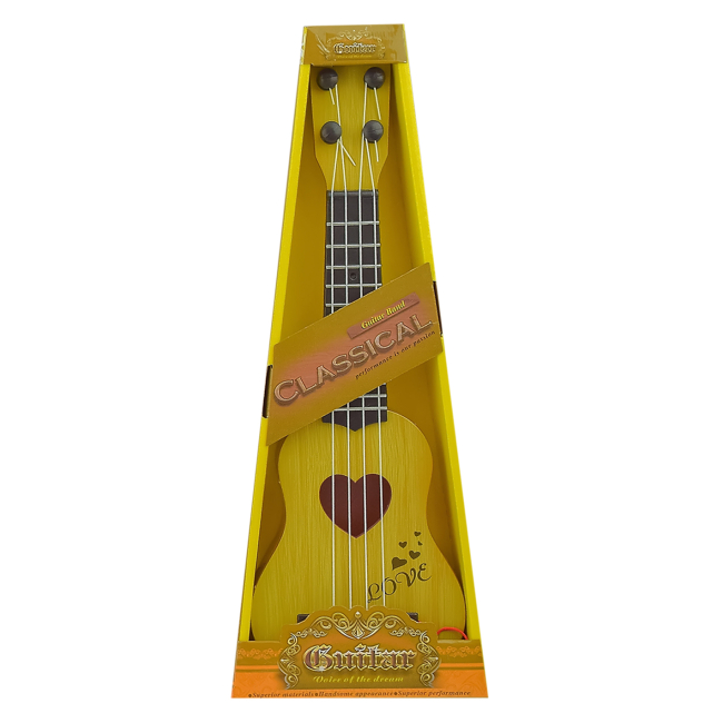 Музыкальные инструменты - Игрушечная гитара Shantou Jinxing жолтая (185A/2)#2