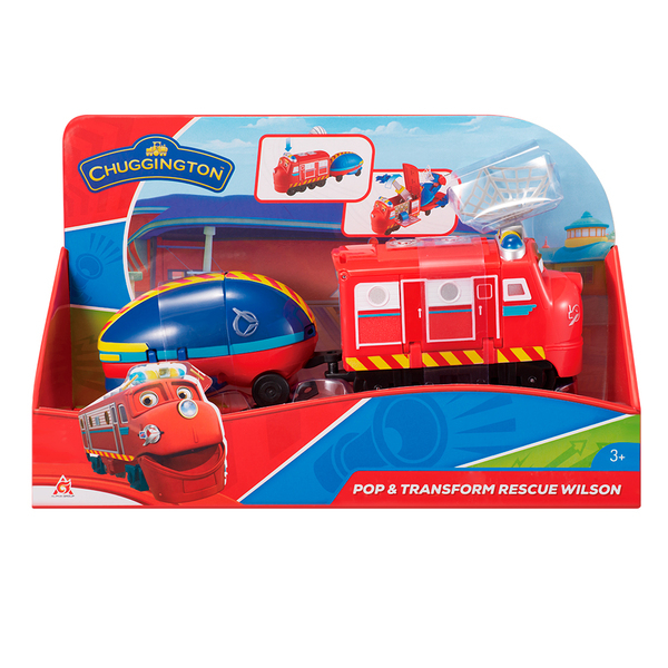 Залізниці та потяги - Паровозик Chuggington Грай і трансформуй Вілсон з причепом (EU890201)#3