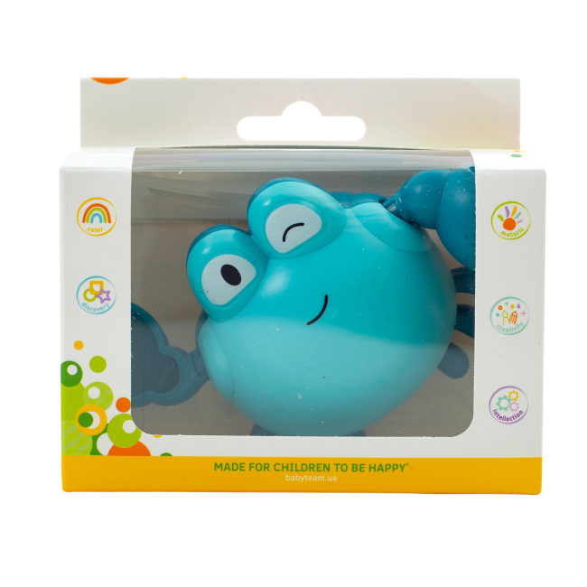 Игрушки для ванны - Игрушка для ванны Baby Team Краб голубой (9040-1)#3