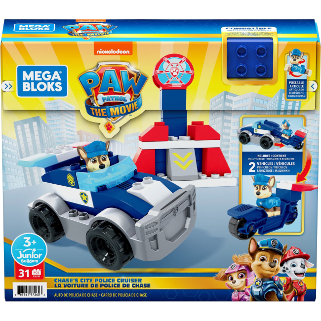 Конструктори з унікальними деталями - Конструктор Mega Bloks Paw Patrol Поліцейська машина Чейза (GYJ00)#2