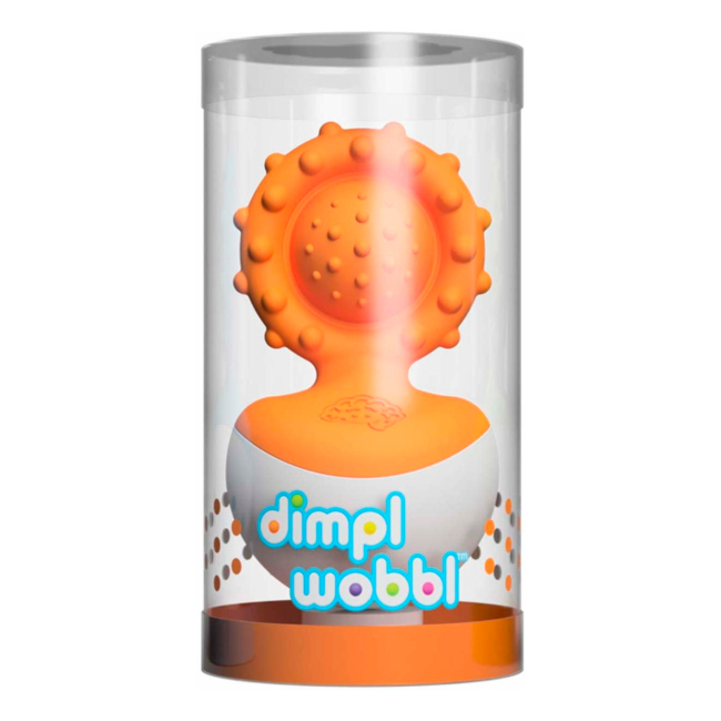 Погремушки, прорезыватели - Прорезыватель-неваляшка Fat Brain Toys Dimpl wobl оранжевый (F2172ML)#2