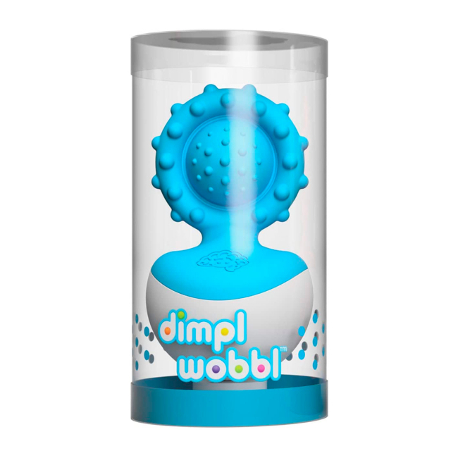 Брязкальця, прорізувачі - Прорізувач-неваляшка Fat Brain Toys Dimpl wobl блакитний (F2174ML)#2