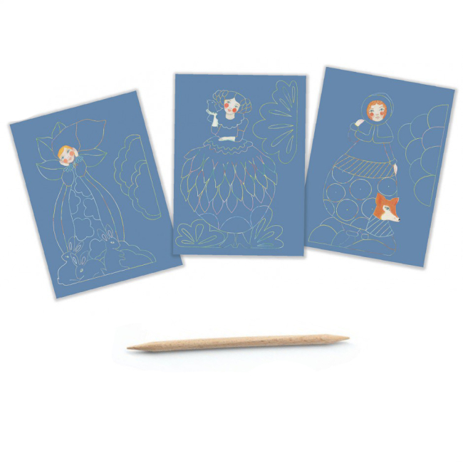 Товары для рисования - Набор для скретчинга DJECO Изысканные платья (DJ09707)#2