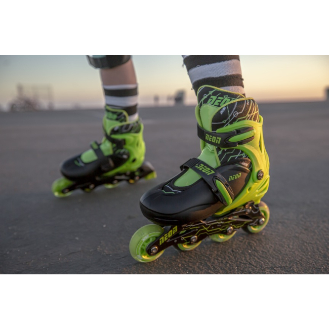 Ролики детские - Роликовые коньки Neon Combo Skate салатовые 30-33 (NT09G4)#3