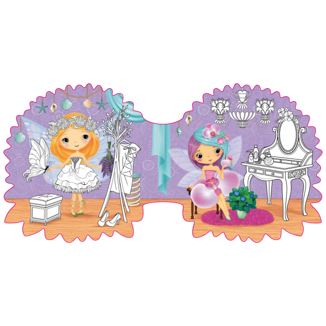 Товары для рисования - Раскраска Crystal Book Цветочные феи Астра 48 наклеек (9789669875495)#2