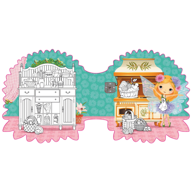 Товары для рисования - Раскраска Crystal Book Цветочные феи Астра 48 наклеек (9789669875495)#3