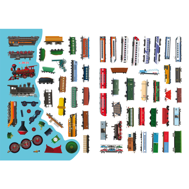 Розмальовки та актівітібуки (2-6 років) - Книжка з наліпками «Потяги» (9789669871633)#3