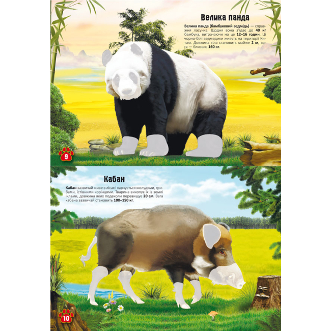 Розмальовки та актівітібуки (2-6 років) - Книжка «Меганаліпки. Тварини» (9789669871398)#3