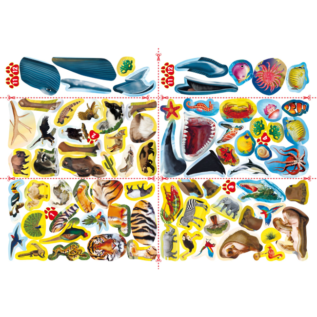 Розмальовки та актівітібуки (2-6 років) - Книжка «Меганаліпки. Тварини» (9789669871398)#4