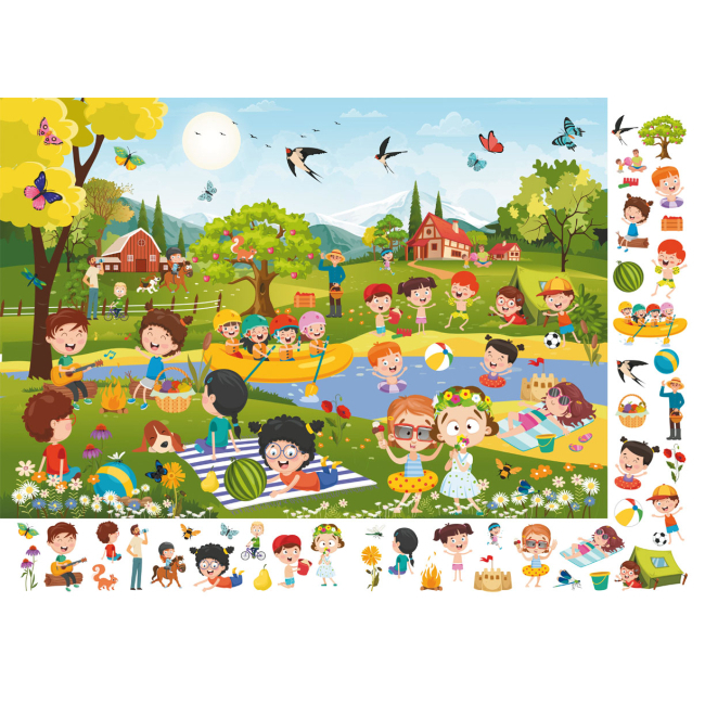 Книги-картинки для дітей (2-6 років) - Книжка-картонка «Великий віммельбух. Пори року» (9786175471180)#2