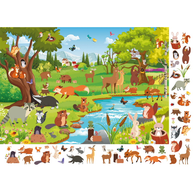 Книги-картинки для дітей (2-6 років) - Книжка-картонка «Великий віммельбух. Пори року» (9786175471180)#3