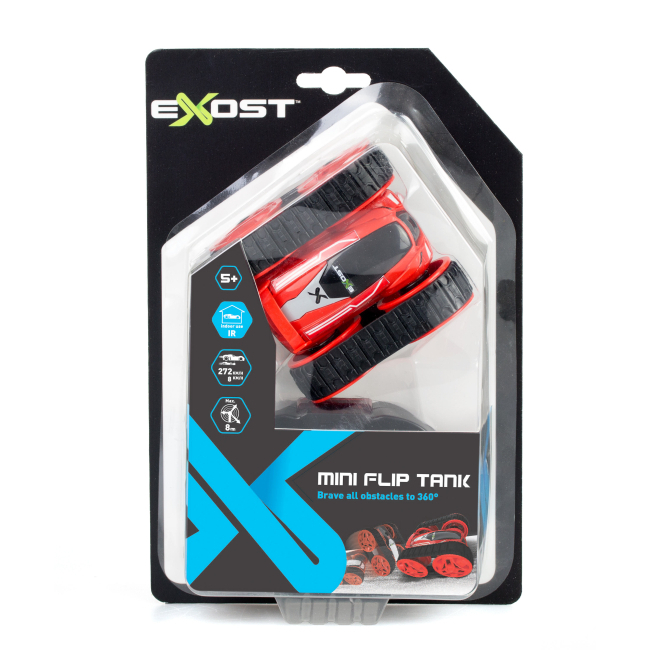 Радіокеровані моделі -  Машинка Exost Mini flip tank червона (20261-2)#3