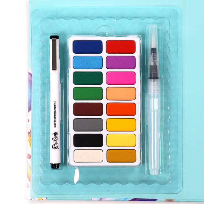 Товары для рисования - Набор для рисования I heart art Акварельные фантазии дорожный (8002)#4