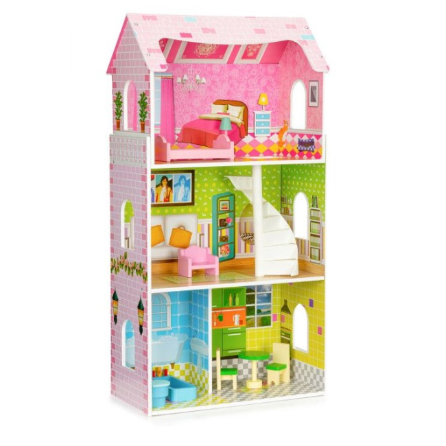 Мебель и домики - Кукольный домик Ecotoys Мятная резиденция (W08123)#2