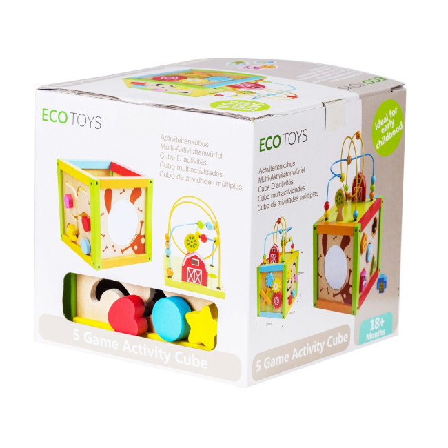 Развивающие игрушки - Деревянный бизикуб Ecotoys (1004)#4