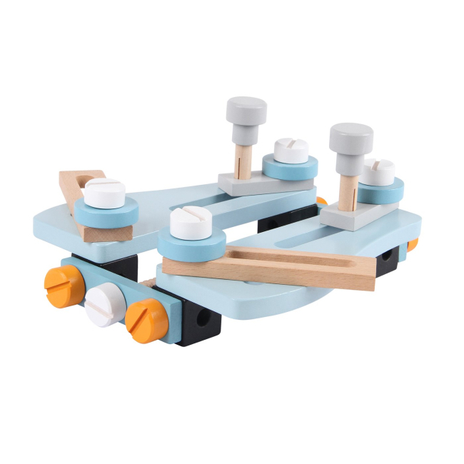 Наборы профессий - Игровой набор Ecotoys Деревянная мастерская с инструментами (1182N)#3