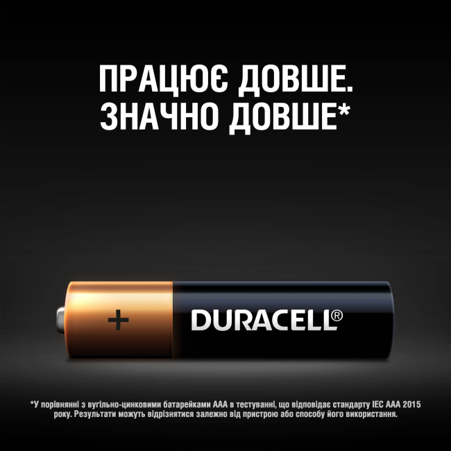Акумулятори і батарейки - Батарейки лужні Duracell Simply AAA LR03 8шт (5000394002463)#3